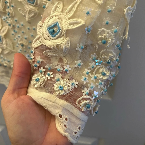 ! Manoush beaded  top sz 6 - Picture 5 of 6